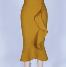 Load image into Gallery viewer, The Hamptons Collection Yellow Mermaid Dress
